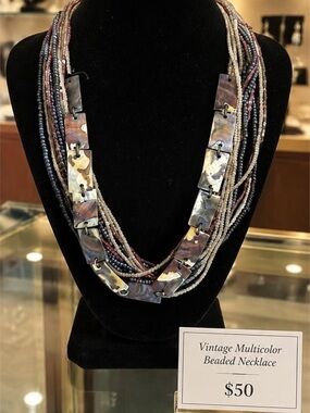 Vintage Multicolor Beaded Necklace